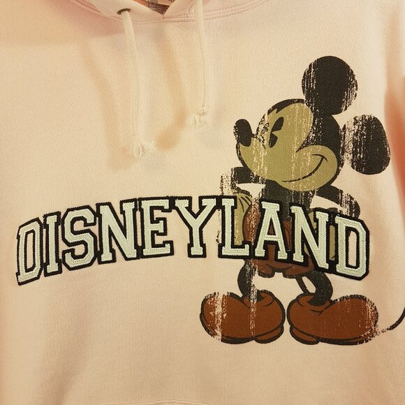 DISNEY Hoodie Large US L Mickey Mouse Pink Bunnyhug Pullover Disneyland Resorts - Picture 5 of 13